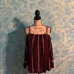 Off the shoulder long sleeved/ tank top